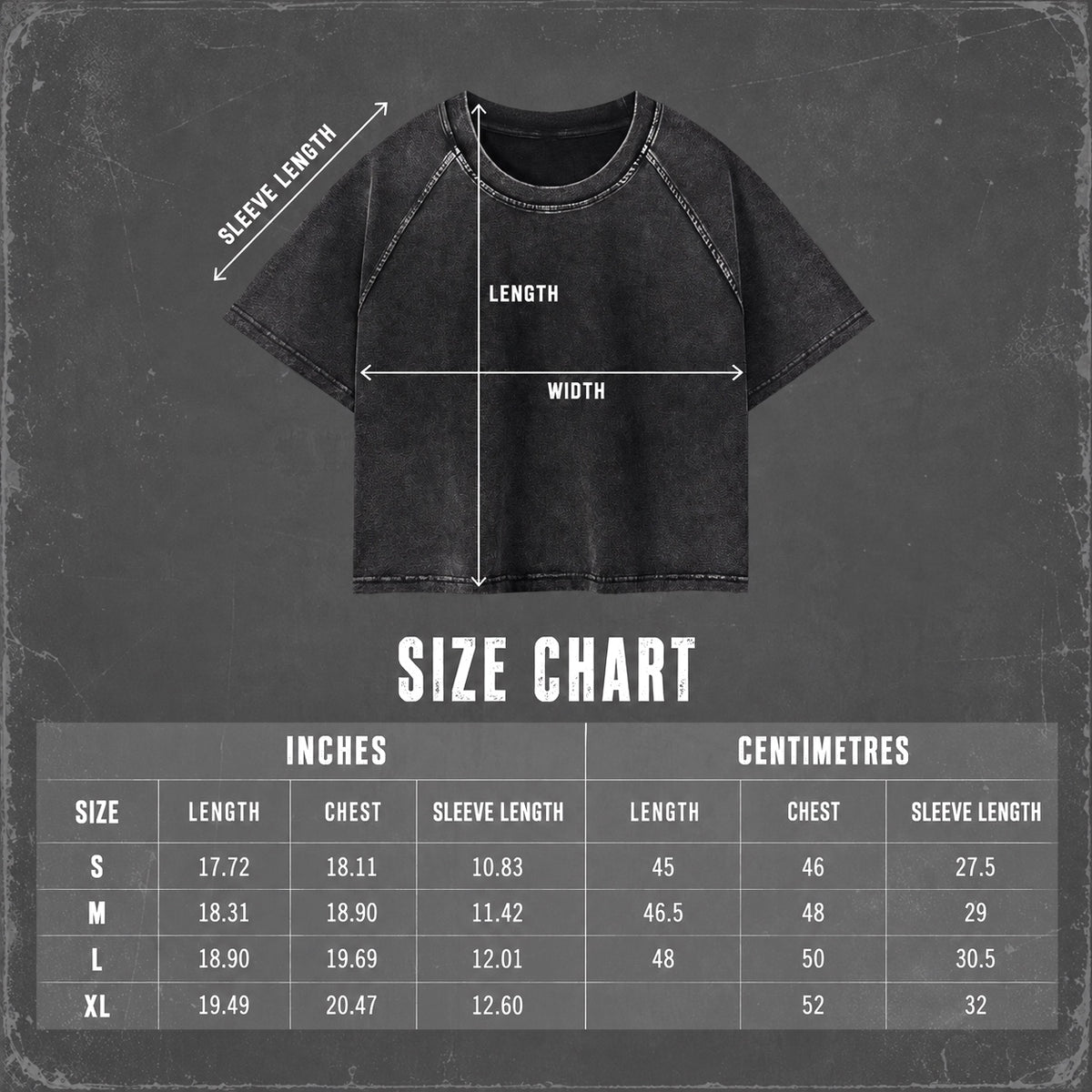 MOTOWIZARD Women's Mineral Wash Raglan Crop T-Shirt